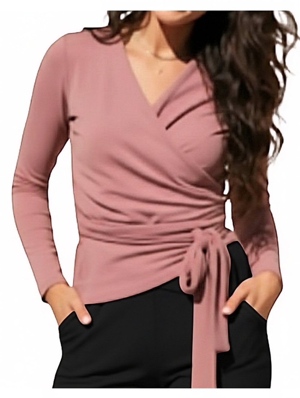 SMASH & TESS Elevate Everyday French Terry Wrap Top